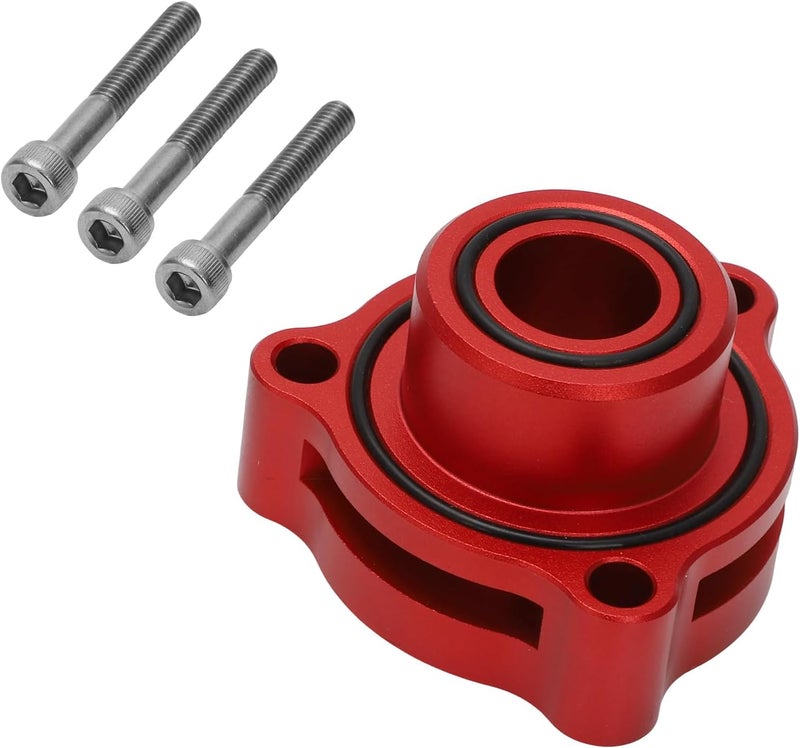 WIKIBB Blow Off Valve Adapter BOV Adapter Compatible with 2019+ Ford Mustang Bronco Explorer Ranger 2.3L 2.7L 3.0L EcoBoost Engine- CNC Billet Aluminum Red - Image 1